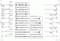 Stainless steel balustrading chart, various termination styles