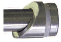 Stainless steel bevelled washer and threaded end terminal